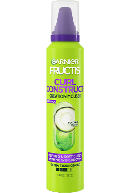 Garnier Fructis Curl Construct Creation Mousse, front view.